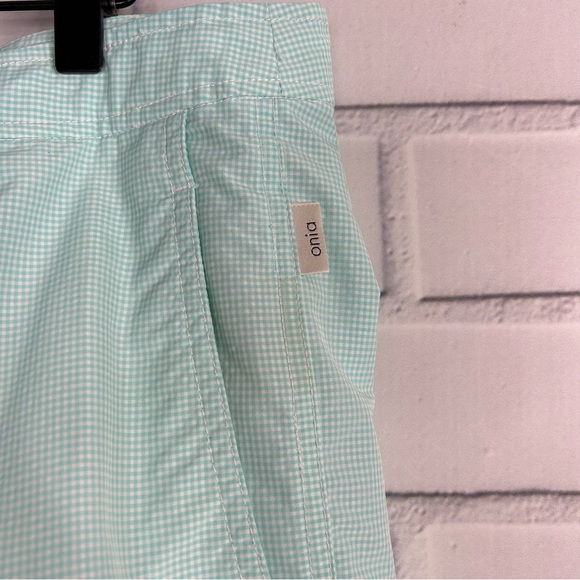 Onia Men’s Calder Mid-Length Gingham Swim Trunks size 38 - Picture 2 of 8